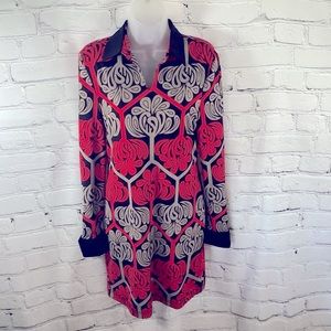 Tracy Negoshian Size Small Red Black Stretchy Comfortable Knee-length Dress